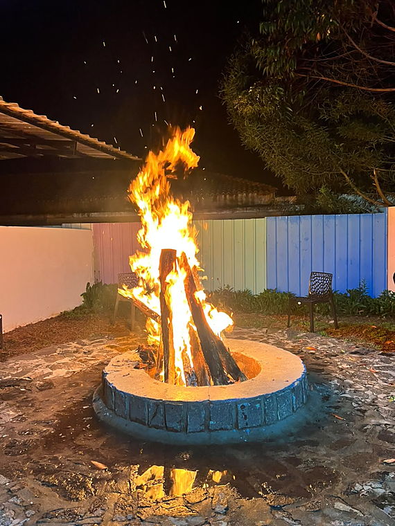 Bonfire evenings in the courtyard, arranged on request