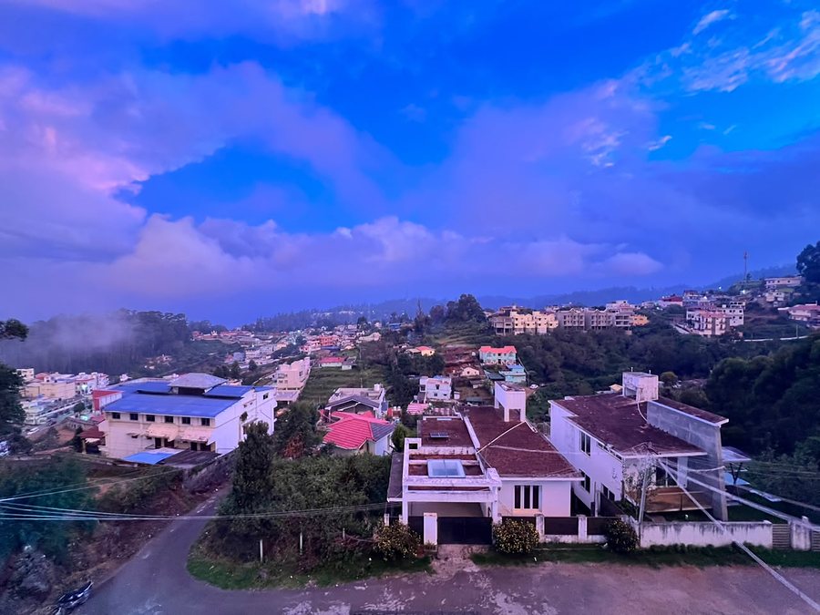 The Kodaikanal valley below the property